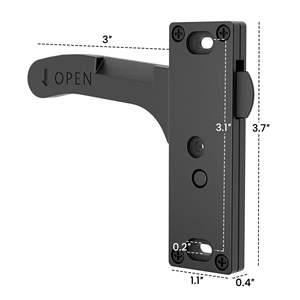 Kit de remplacement de poignée gauche de porte moustiquaire en aluminium pour caravane, <span class=keywords><strong>camping</strong></span>-<span class=keywords><strong>car</strong></span>, autocaravane - Accessoires pour caravane pour l'intérieur - Product Image 4