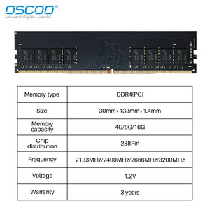 OscOO <b>DDR4</b> 16GB 2666MHz Desktop Memory PC <b>RAM</b> Module 288Pin 1.2V 3Year Warranty - Product Image 1