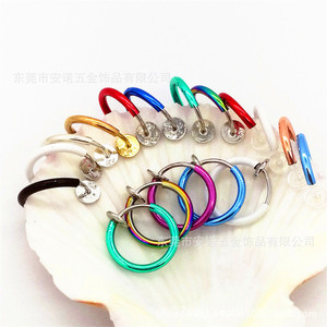 <b>Clip</b>-on Earrings 13mm Round Zinc Alloy Painless Invisible For DIY Accessories - Product Image 4