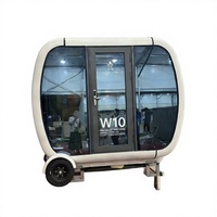 Mini-maison capsule spatiale portable, mini-remorque avec cuisine sur roues pour camping, complexe hôtelier, bureau mobile, chantier de construction
