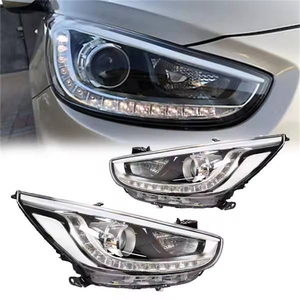 Phare avant pour Hyundai Accent 2012 - 2016 2017, projecteur, lampe de phare, DRL, pièces automobiles 92101-<span class=keywords><strong>1R520</strong></span> <span class=keywords><strong>92102</strong></span>-<span class=keywords><strong>1R520</strong></span> - Product Image 2