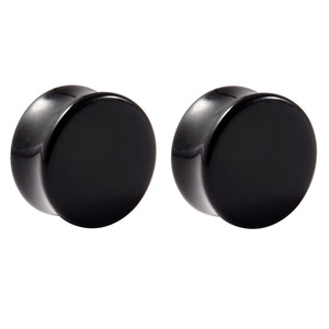 Negro blanco transparente acrílico hueco cuerno oreja túneles cintura sólida tambor pendientes mujeres hombres cuerpo joyería oreja expansión <span class=keywords><strong>OUSLY</strong></span> - Product Image 1