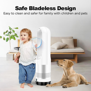 Ventilateur tour sans pales intelligent de haute qualité à télécommande, puissant, pour chambre et bureau, idéal pour l'été et la maison - Product Image 2