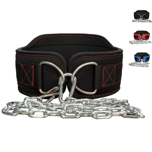 Men Heavy Duty Eva Weightlifting Fitness Custom Weight Lifting Dip Gym Belt High Quality With <b>Chain</b> Dip Belt - Product Image 1