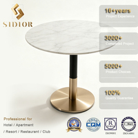 Table de banquet ronde en acier inoxydable sur mesure, design moderne, haut de gamme, pour hôtels 3, 4 et 5 étoiles, directement de l'usine.
