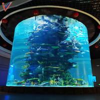 Abgehängter ganzer klarer Aquarium-Zylinder-Teich behälter Keine Klammer elektrisch/niedrig