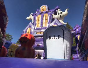 Gorila de casa embrujada inflable nueva llegada niños saltando Castillo para Hallowmas venta - Product Image 2