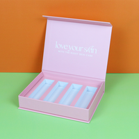 Nouveauté Emballage en carton rigide personnalisé pour gloss à lèvres, blush, anticernes, cosmétiques, maquillage, boîte en papier, éponge, insert en EVA