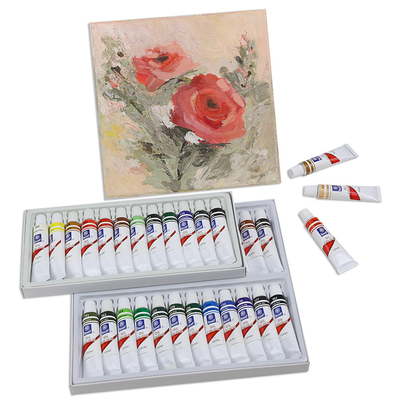 Нетоксичный художественные масляные краски цвета комплект 12 видов цветов масляная краска комплект ремень находится в подарочной коробке для сувенир из памяти