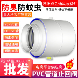 Clapet anti-retour double sens en PVC 110 mm Nine Thousand Miles pour conduit d'extraction de salle de bain, système anti-odeur et d'air frais - Product Image 3