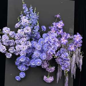 Arrangements de fleurs artificielles <span class=keywords><strong>en</strong></span> soie pour mariage avec roses, lys, tulipes et hortensias pour les décors photographiques et la décoration intérieure - Product Image 4