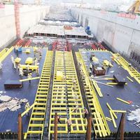 Sistema de encofrado de losa grande para muelle de puente, columna de cimentación
