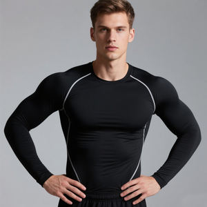 Ropa deportiva de alta calidad para hombre, gimnasio, musculoso, Top para correr, ejercicio, Fitness, baloncesto, entrenamiento, camisetas de compresión para hombre - Product Image 1