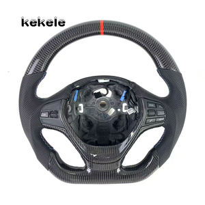 Pour BMW F10 <span class=keywords><strong>Volant</strong></span> en fibre de carbone <span class=keywords><strong>avec</strong></span> bande de course élégante Fit F23 F20 F30 F32 F35 F82 F10 F15 <span class=keywords><strong>Support</strong></span> Personnalisation - Product Image 1