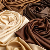 Rouleau de tissu satiné extensible 95 g/m², imitation soie douce, pour robes et pyjamas