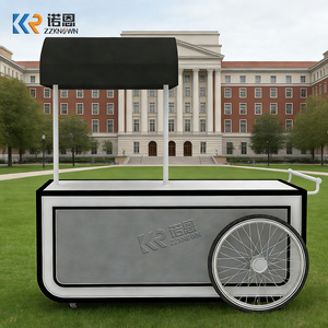 Carrito <span class=keywords><strong>de</strong></span> Comida Móvil con Congelador para Exhibición <span class=keywords><strong>de</strong></span> Helados al Aire Libre, Carrito <span class=keywords><strong>de</strong></span> Comida Ambulante para Ventas en Mercados y Eventos - Product Image 1