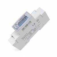Carril DIN LCD TAC1100 Medidor de energía monofásico kWh 230VAC 100A RS485 Modbus Voltaje Corriente HZ