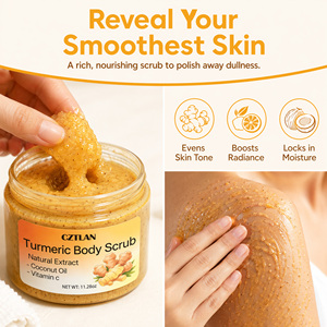 Gommage Corporel Éclaircissant et Hydratant au Curcuma Naturel Marque Blanche – Exfoliant Doux au VC pour Visage et Corps - Product Image 5