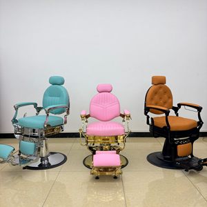 Sillón de Barbería Vintage, Hidráulico y Resistente, con Reposacabezas y Reposapiés Ajustables, Color y Logotipo Personalizables, Venta al Por Mayor para Salones - Product Image 6