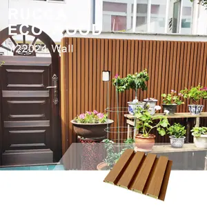 RUCCA outdoor cladding building materials 220*24mm wood panels exterior wall fluted panel wood manufacturers