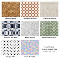Carreaux de céramique hexagonaux effet marbre, polis, pour murs et sols, pour hôtel, salle de bain, douche, décoration intérieure