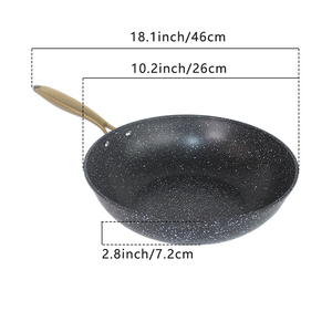 Recién llegado, sin Bpa, gran capacidad, fácil <span class=keywords><strong>de</strong></span> limpiar, incluso, Base <span class=keywords><strong>de</strong></span> calor, <span class=keywords><strong>cocina</strong></span>, acero al carbono, Wok antiadherente - Product Image 2