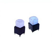 Interrupteur à bouton-poussoir électronique 1NO à tête carrée en acier inoxydable et plastique, éclairé par LED 12V, 12mm/15mm/17mm, marche/arrêt, à verrouillage