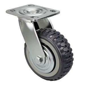 <span class=keywords><strong>Fourche</strong></span> métallique rigide de 4 et 5 pouces avec plaque supérieure pivotante, roues pivotantes grises <span class=keywords><strong>anti</strong></span>-dérapantes Core Balefire pour machines lourdes et charges lourdes - Product Image 5