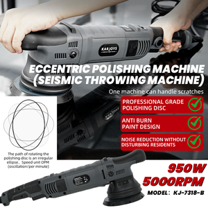 Karjoys 950W eksantrik parlatma makinesi 5000RPM araba parlatıcı düşük gürültü elektrik parlatma makinesi araba elektrikli parlatıcı için - Product Image 2