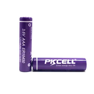 Pilas AAA de litio 3,6 V ER10450 para temmómetros, batería cilíndrica púrpura azul o Oem
