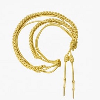 Accessoires vestimentaires en polyester or/argent pour costumes de spectacle, robes de cérémonie, cordons de sifflet et lanières, longueur personnalisable