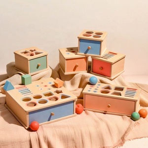 Boîte à outils de tri de formes en <span class=keywords><strong>bois</strong></span> Konig Kids 4 en 1, jouets pour développer la motricité fine, jouets éducatifs pour enfants, jouets Montessori pour bébés - Product Image 3