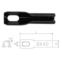 Clips de plafond en acier à ressort C1050, zingués et phosphatés noirs, modernes et durables, pour la fixation de fils dans les bâtiments de bureaux