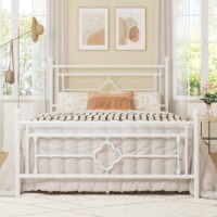 Cadre de lit en métal forgé sur mesure, style antique, en acier et fer, pour lits King Size, Queen Size, doubles et simples