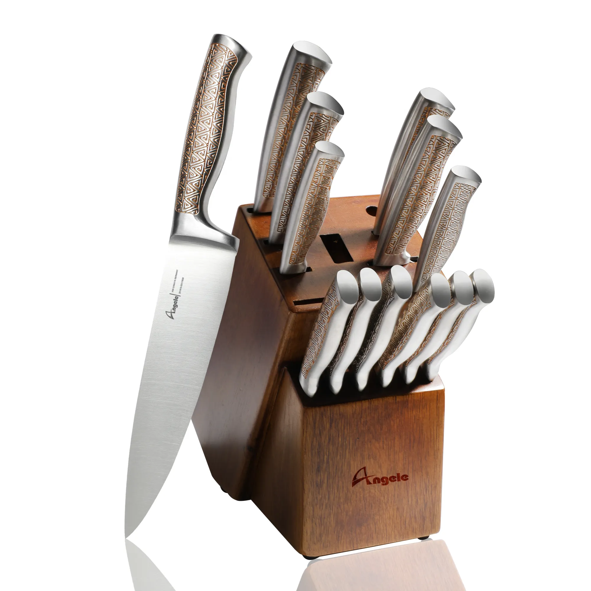 NEW Kitchen Knives Set 3cr13 Blade Stalness Steel Patten Handle steak knife set