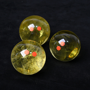 High Quality Polished <b>Crystal</b> Craft Natural Stone Rainbow <b>Ball</b> Reiki Citrine Sphere for Office Decoration - Product Image 5