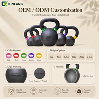Kettlebell moderne en fonte peinte durable de 24 cm pour femmes et hommes, usage domestique, entraînement physique, tonification des fessiers, squats