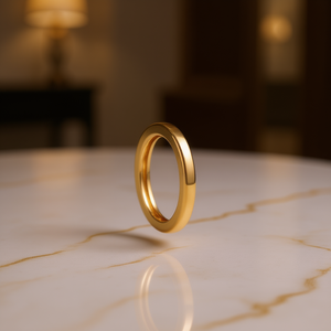 Orecchini a polsino in oro giallo con diametro interno di 8 mm, gioielli minimalisti unisex di alta qualità E1324 - Product Image 2