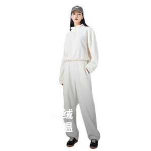 Nuovo Completo Tuta in Pile da <span class=keywords><strong>Donna</strong></span> 2025 <span class=keywords><strong>Invernale</strong></span> Caldo Due Pezzi con Felpa con Cappuccio e Pantaloni da Jogging per Abbigliamento Casual - Product Image 5