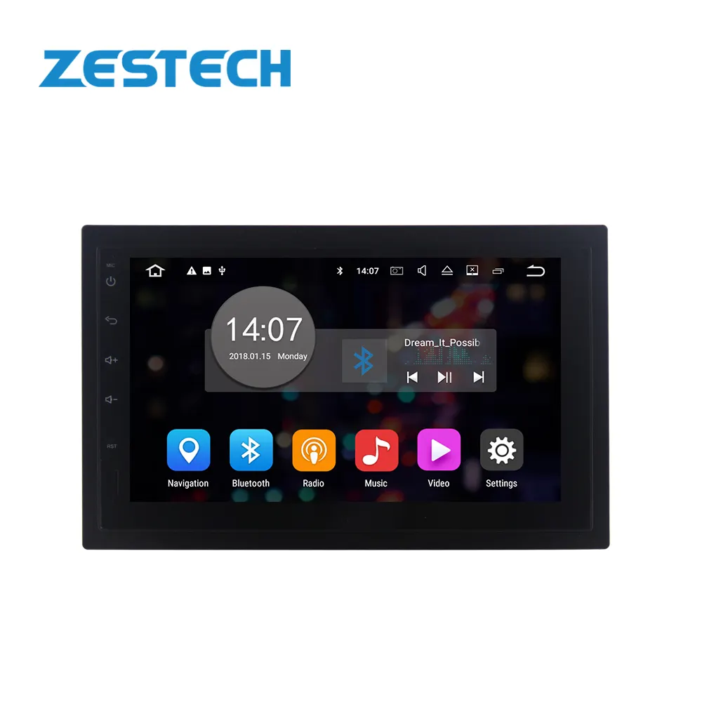 ZESTECH 공장 2 딘 유니버설 7 인치 터치 스크린 라디오 GPS 네비게이션 시스템 안드로이드 자동차 DVD