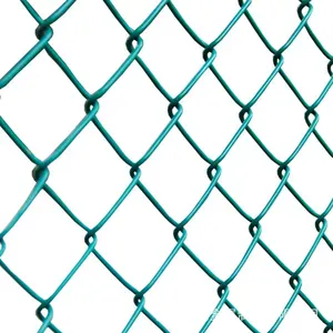 Recinzione per stadio all'aperto da giardino recinzione in rete metallica zincata a caldo verde nera rivestita in plastica zincata da 6 piedi