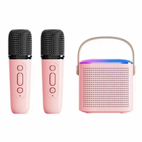 Ses hoparlörü ses mikrofon ev şarkı Karaoke aile kablosuz BT açık taşınabilir hoparlör