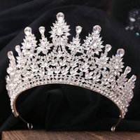 QS Novedad 2024 Corona de Alta Calidad con Pedrería Tiara de Lujo para Boda Joyería para Mujer