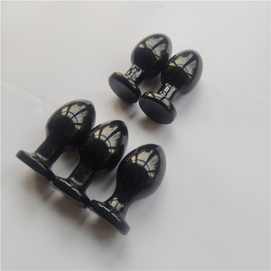 ebony anal butt plug Weighted Silicone Anal Plug – pelvictech main image 1