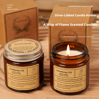 Lüks Modern Kendin Yap Kokulu Soya Balmumu Cam Kavanoz Mum Karışık Aroma Gümüş Kapaklı 200g/80g Fabrika Toptan Satış Tatil Hediyesi Hediyelik Eşya