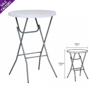 Mesa Plegable Redonda y Rectangular de Plástico con Patas Plegables para Bodas, Cenas y Banquetes al Aire Libre - Product Image 5