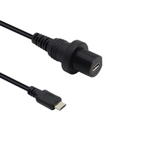 Câble d'extension durable et étanche USB 2.0 Micro B femelle vers mâle pour montage encastré sur tableau de bord de camion, bateau, moto