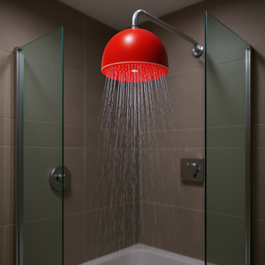 Cabezal de Ducha Redondo Modelo 12617 Diámetro 228mm Rojo - Product Image 3