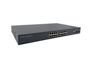 Saklar jaringan IP CCTV dengan 16 port POE dan 2 dari 1000Mbps + 2 Gigabit SFP untuk kamera IP CCTV dan NVRs