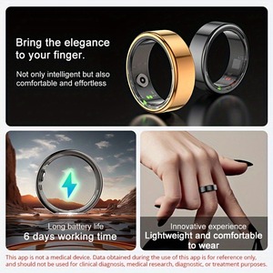 Anillo Inteligente de Cerámica R11, Resistente al Agua, Monitor de Actividad Física para Hombres y Mujeres, Monitor de Sueño y Frecuencia Cardíaca, Control Táctil Ligero, Aplicación de Salud, Compatible con Android 5-10 - Product Image 4